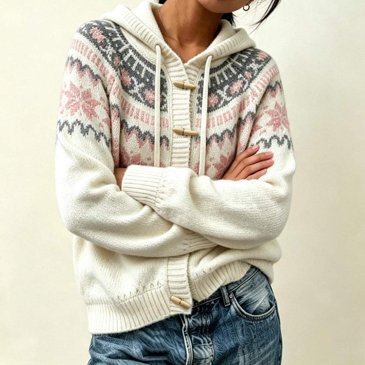 Oversized Button-Front Sweater