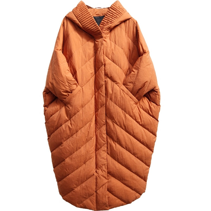 Women's Plus Size Oversized Cocoon Down Coat