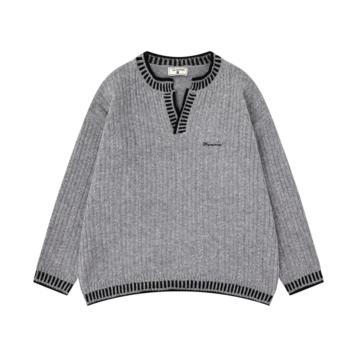 Men's Jacquard V-Neck Sweater