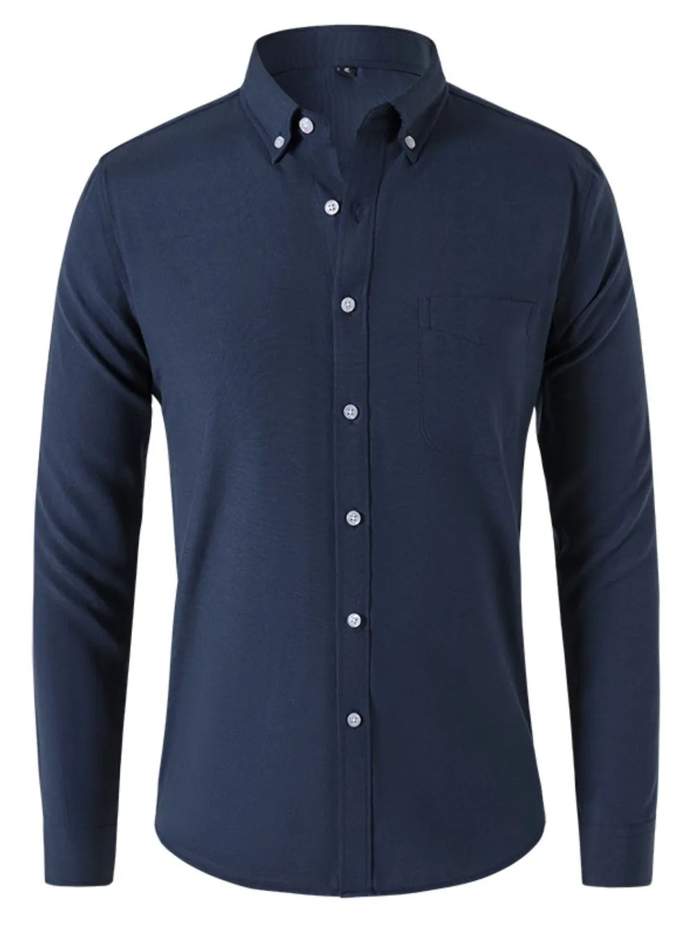 Men's Plus Size Long-Sleeve Button-Down Shirt