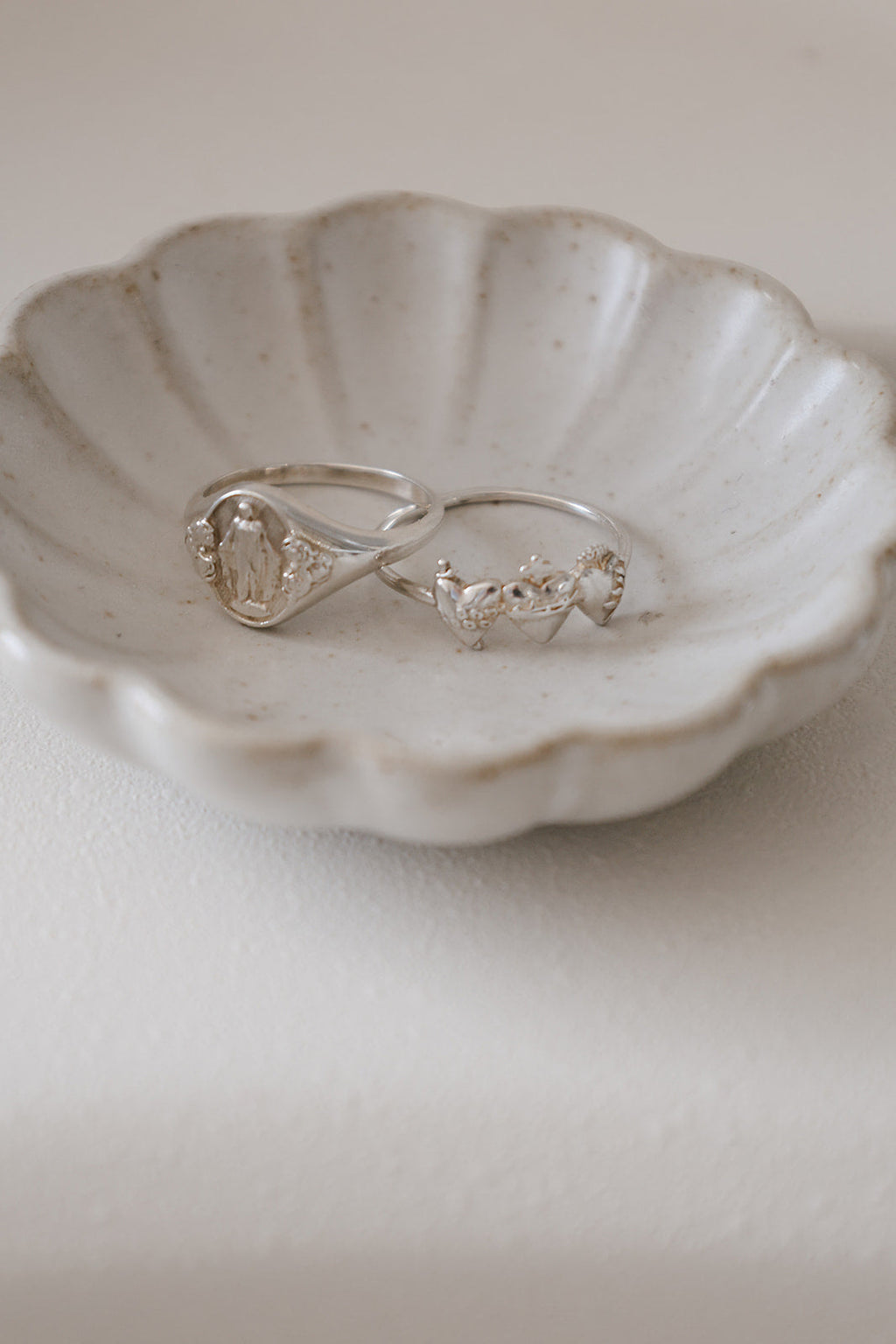 925 Sterling Silver Miraculous Medal Signet Ring