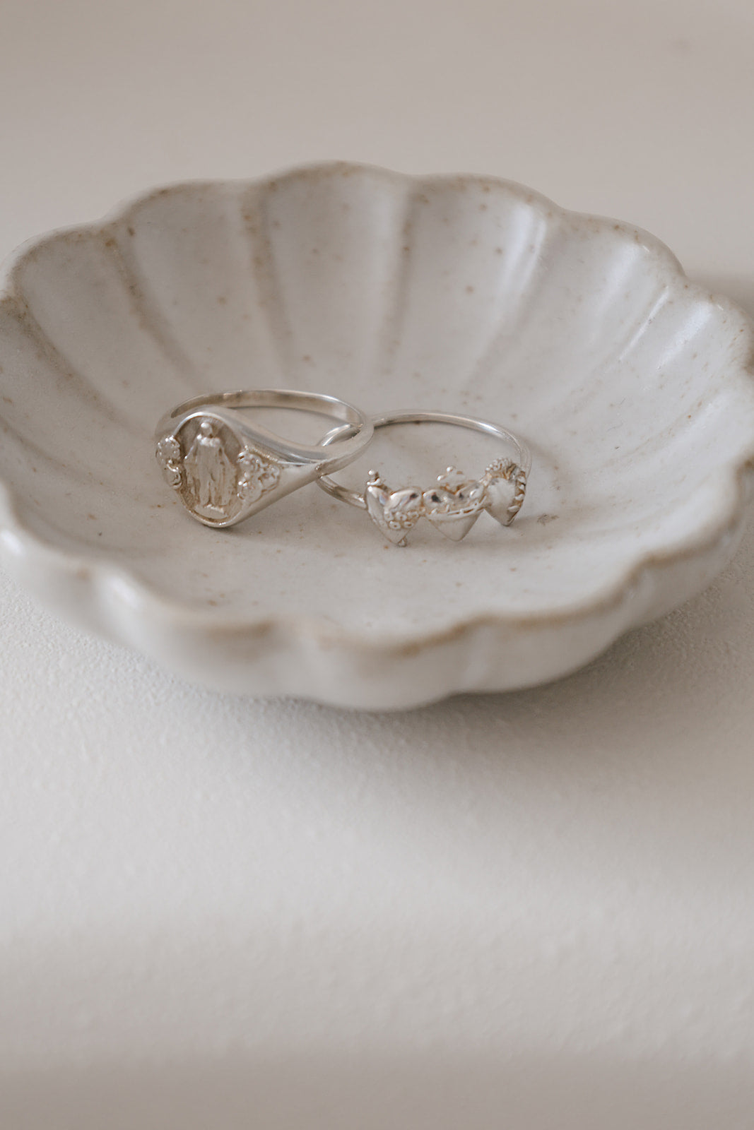925 Sterling Silver Miraculous Medal Signet Ring
