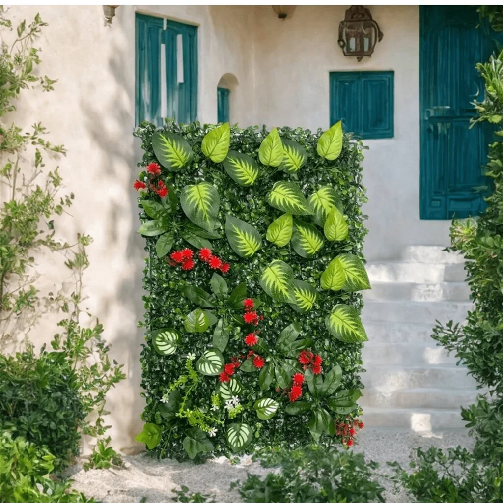 Artificial Flower & Greenery Hedge Wall Panel