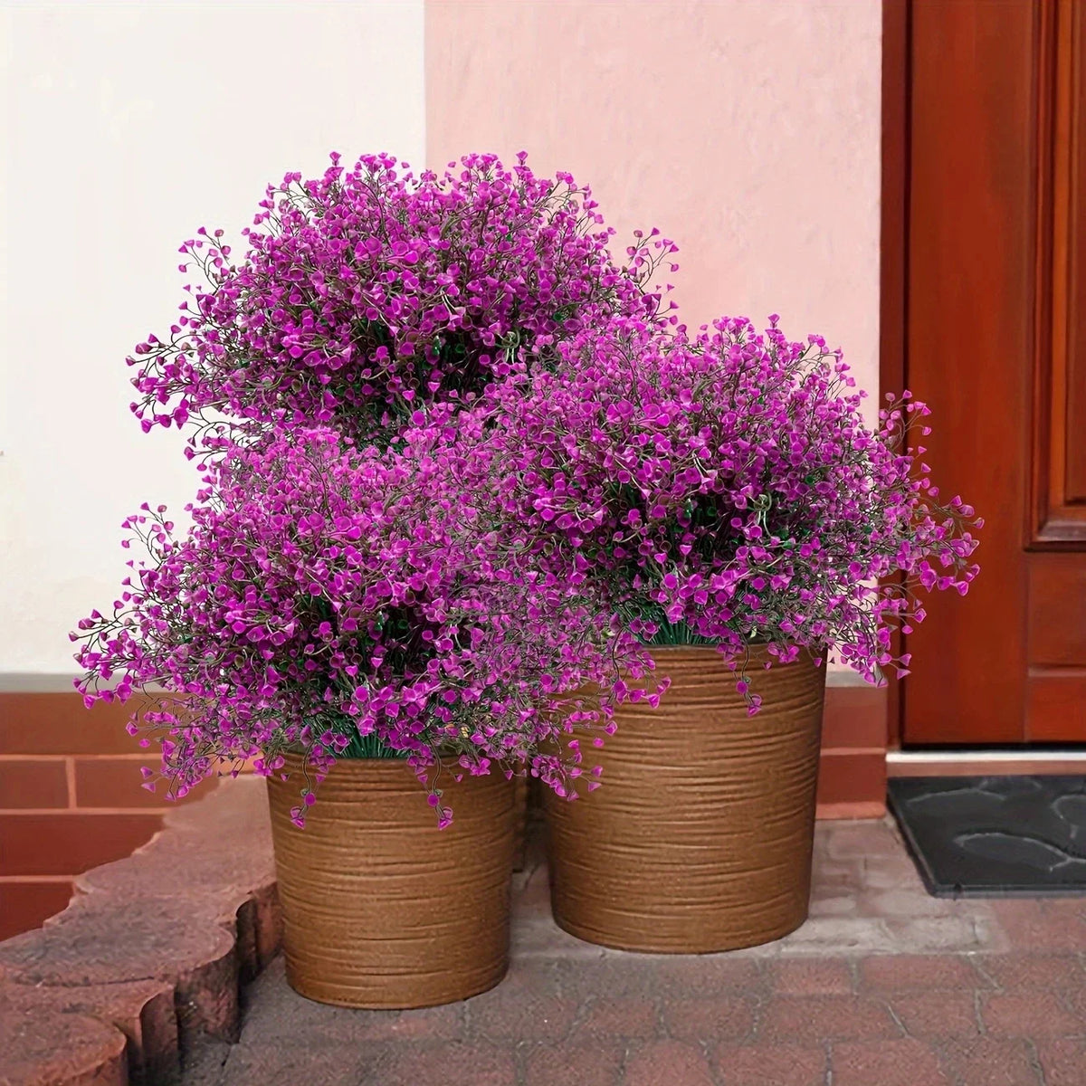 UV-Resistant Outdoor Artificial Flower Bunches – Set of 12