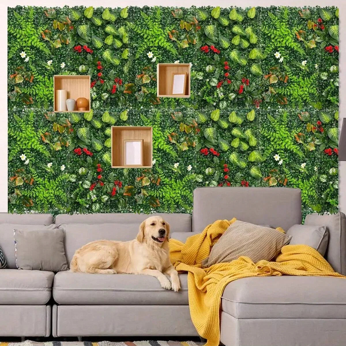 Artificial Flower & Greenery Hedge Wall Panel