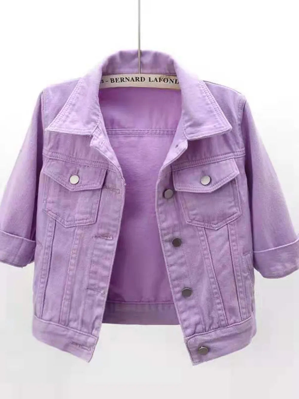 Women's Plus Size Cropped Denim Jacket
