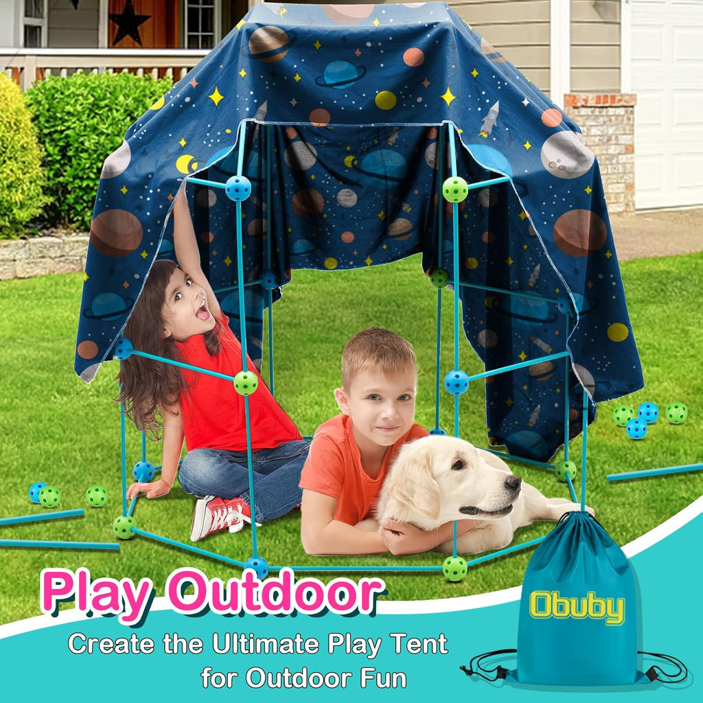 Kids' STEM Fort Building Kit with Rods & Connectors