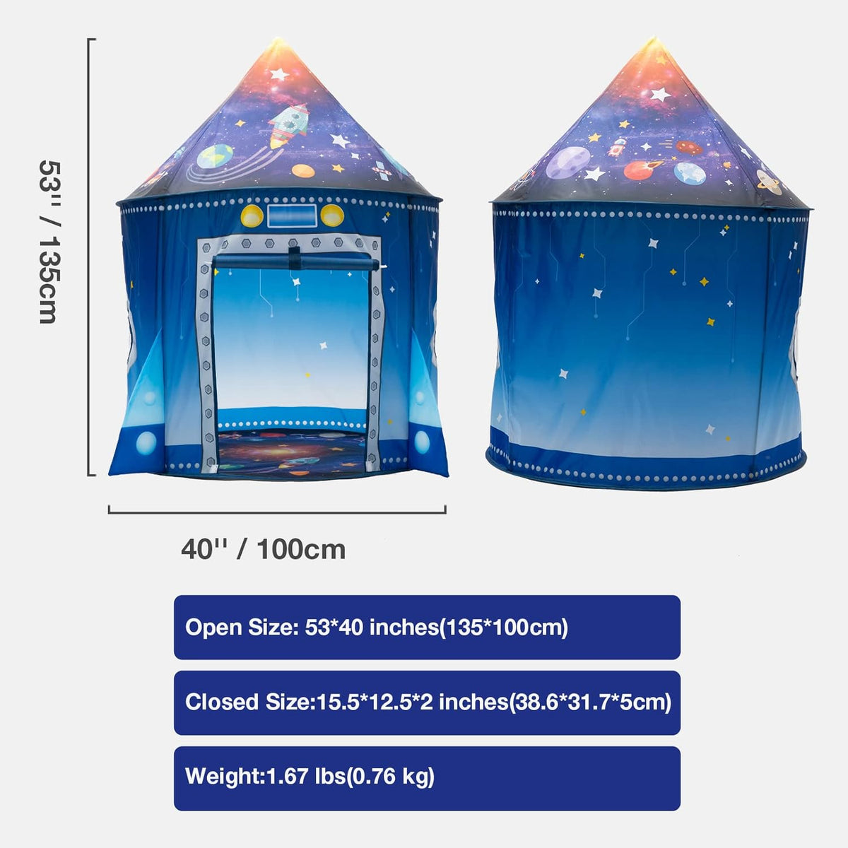 Rocket Ship Play Tent, Ages 2+