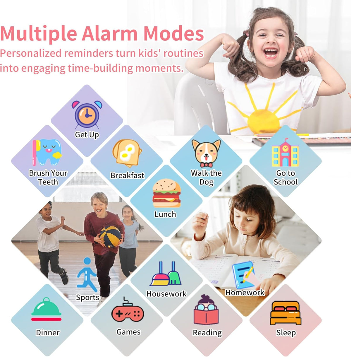 Kids' Smartwatch with Camera, Music & 39 Built-In Games