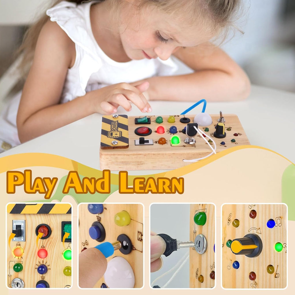 Little Explorer LED Montessori Busy Board for Toddlers