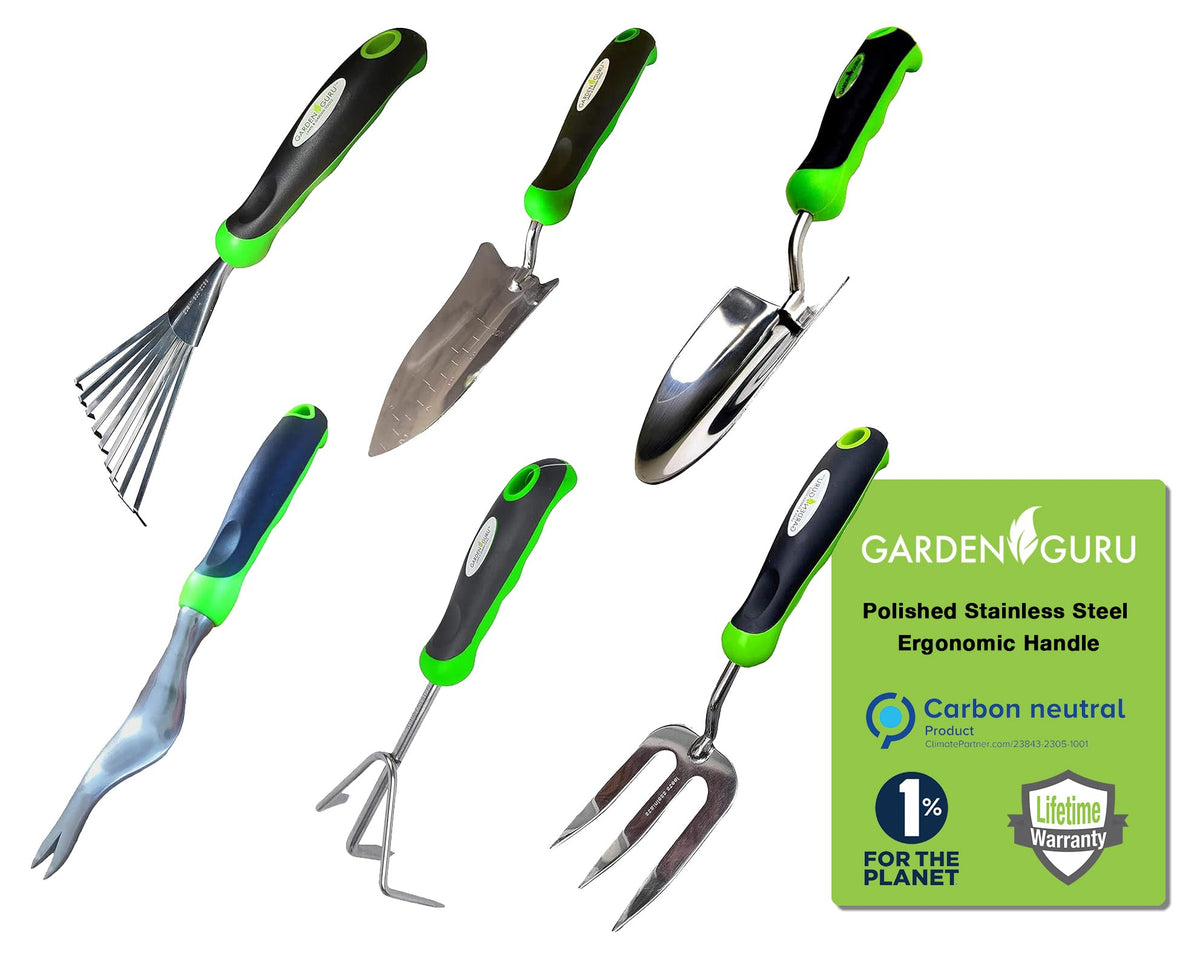 Stainless Steel Garden Hand Tools – 6-Piece Set