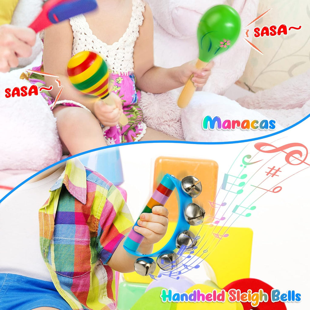 Little Music Makers Wooden Orchestra Instrument Set, 12 Pieces