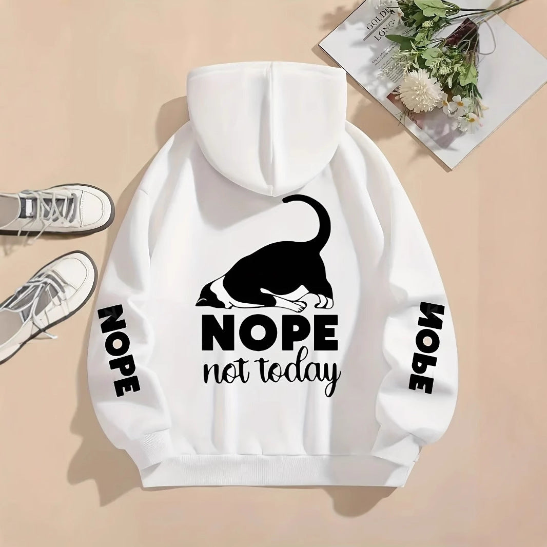 Women's Plus Size Letter-Print Zip Hoodie