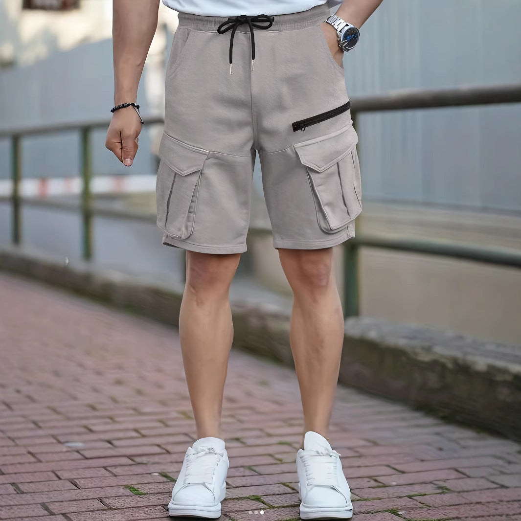 Men's Plus Size Multi-Pocket Casual Shorts