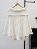 Cable-Knit Cape Sweater