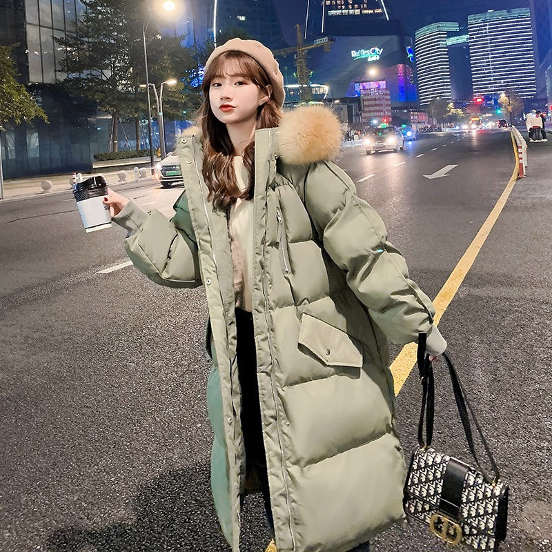 Women's Plus Size Mid-Length Winter Puffer Coat