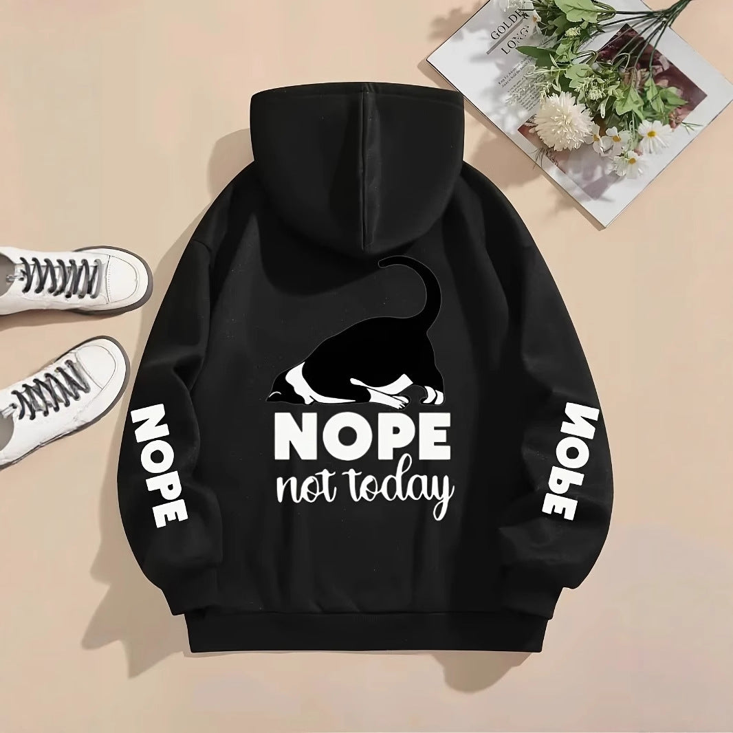 Women's Plus Size Letter-Print Zip Hoodie