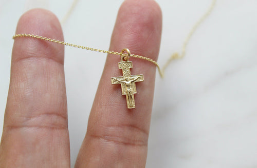 14K Gold Crucifix Necklace