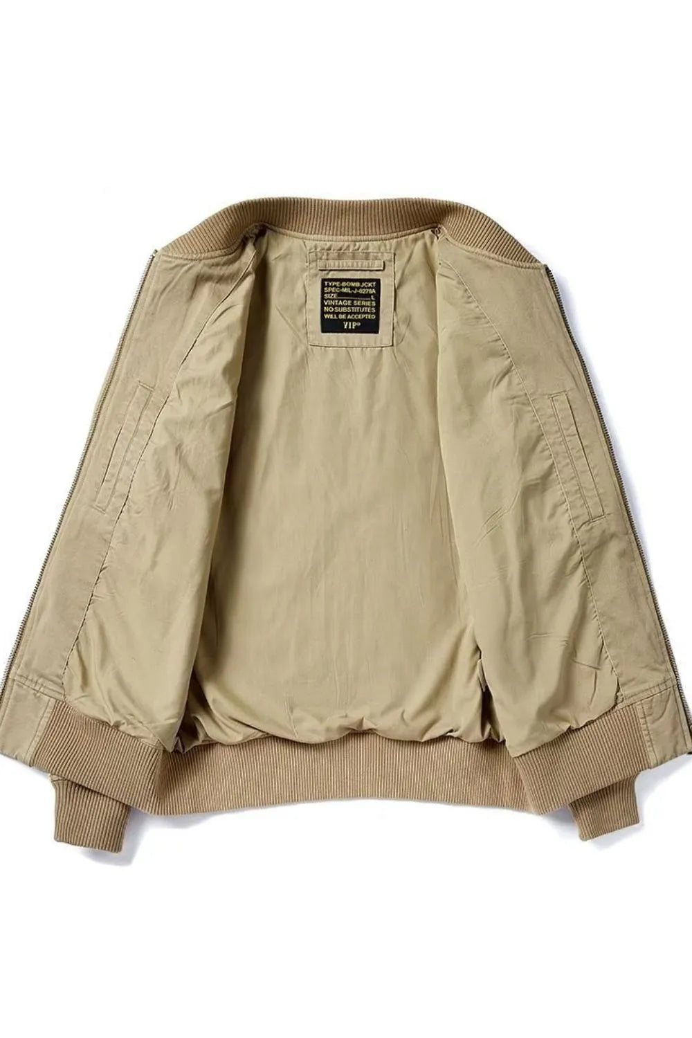 Men's Plus Size Baseball-Collar Bomber Jacket