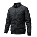 Men's Plus Size Diamond-Quilted Baseball-Collar Jacket