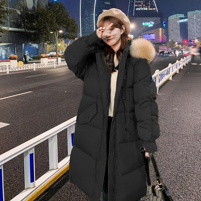 Women's Plus Size Mid-Length Winter Puffer Coat