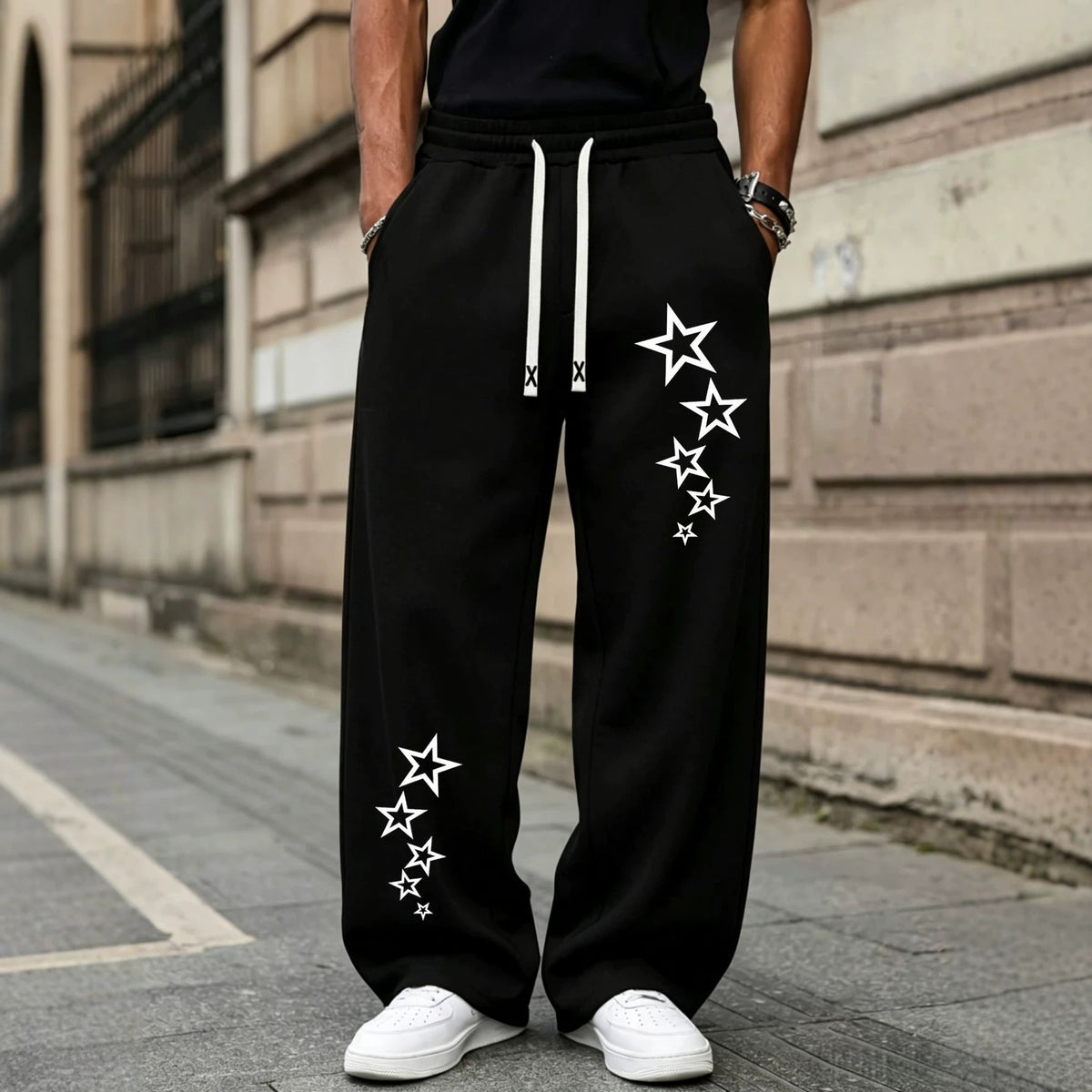 Casual Straight Leg Sweatpants Lightweight Loose Fit Plus Size Pants