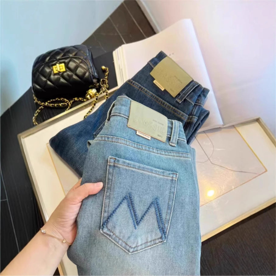 Women's Plus Size Denim High-Waist Pants