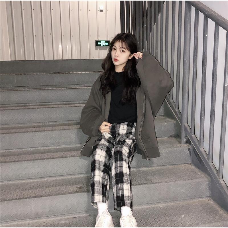 Women's Plus Size Plaid Harem Pants