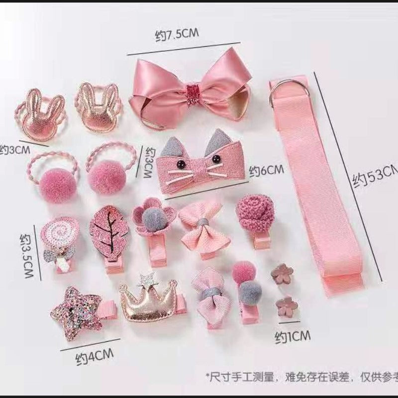 Girls’ Hair Accessory Set, 18 Pieces