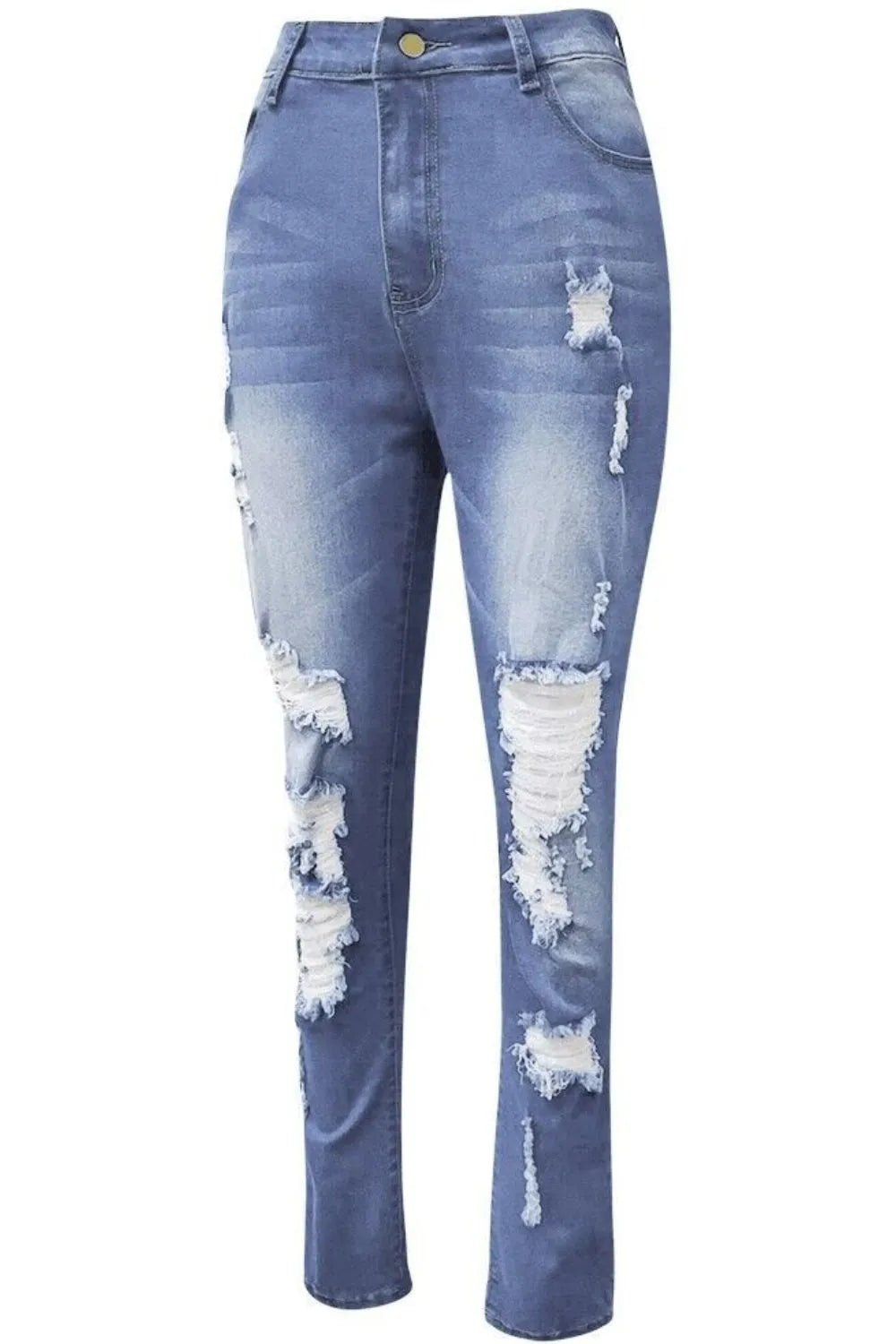 Women's Plus Size Distressed Skinny Jeans