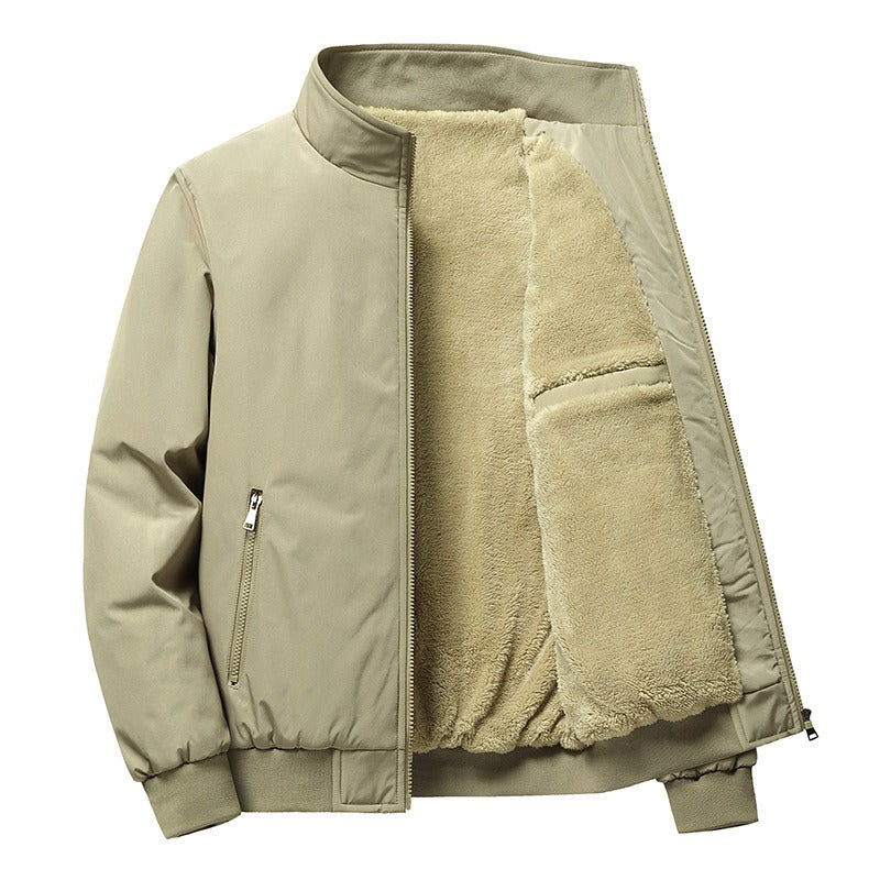Men's Plus Size Stand-Collar Insulated Jacket