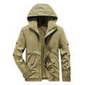 Men's Plus Size Plush-Lined Multi-Pocket Winter Jacket