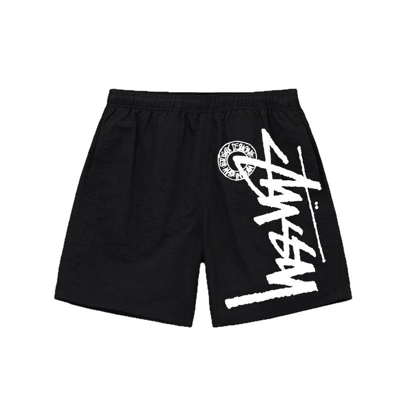 Men's Plus Size Quick-Dry Printed Beach Shorts