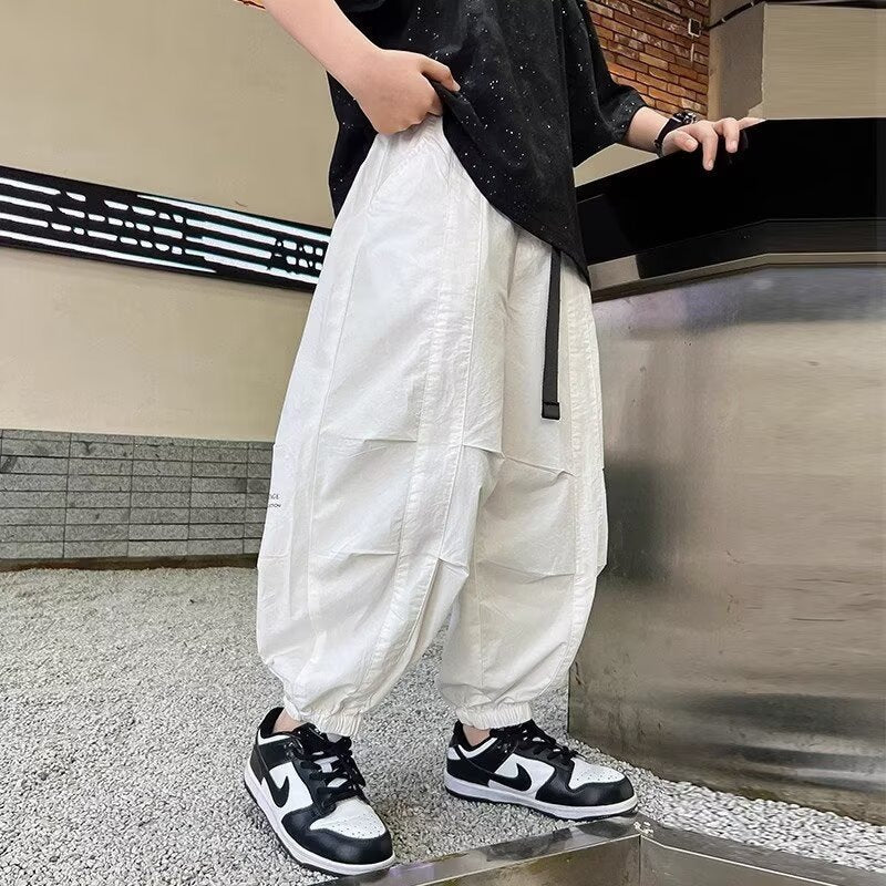 Boys’ White Casual Pants