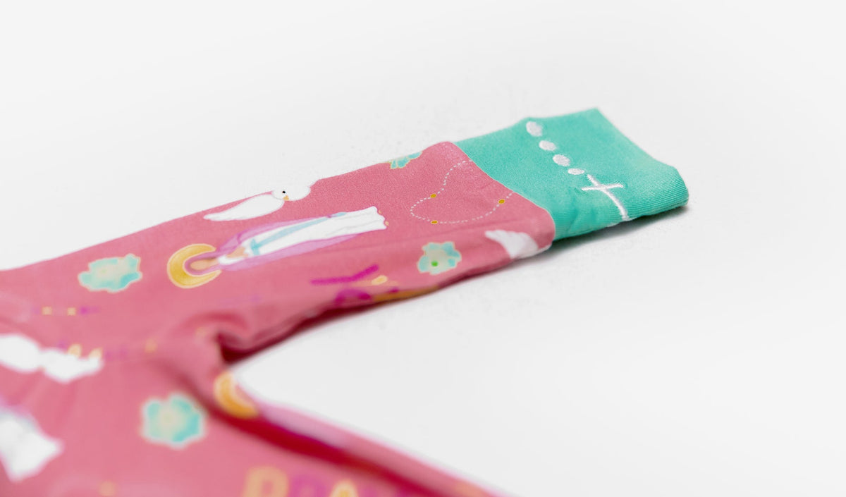 Baby Prayer Print Bamboo Footed Pajamas
