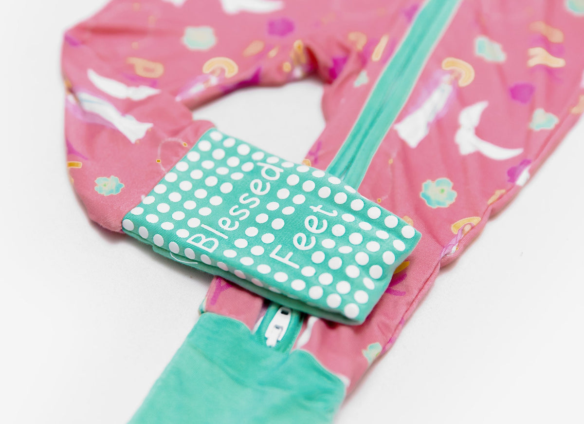 Baby Prayer Print Bamboo Footed Pajamas