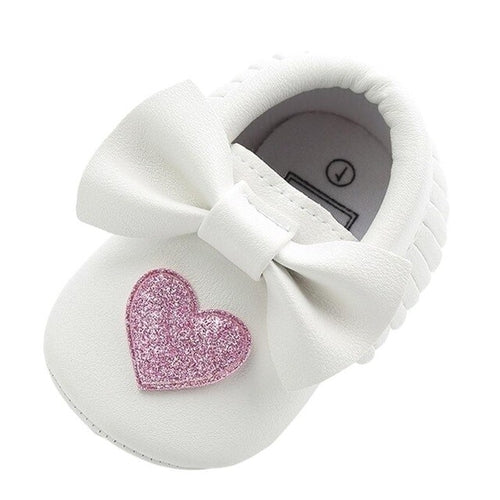 Baby Shores Girls' Bow-Accent First-Walker Shoes