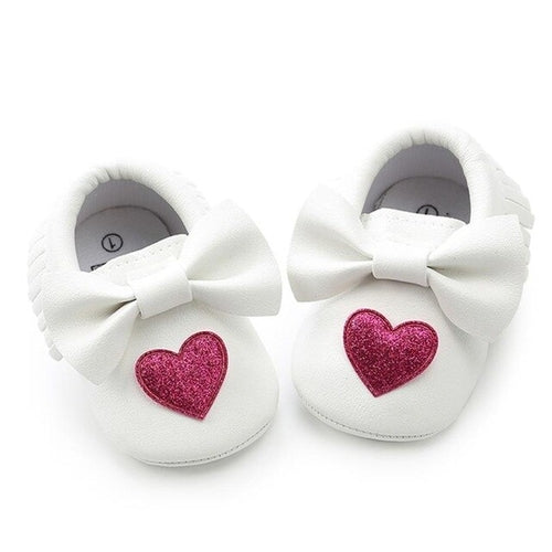 Baby Shores Girls' Bow-Accent First-Walker Shoes