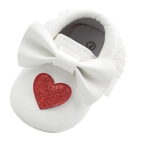 Baby Shores Girls' Bow-Accent First-Walker Shoes