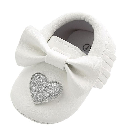 Baby Shores Girls' Bow-Accent First-Walker Shoes