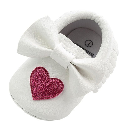 Baby Shores Girls' Bow-Accent First-Walker Shoes