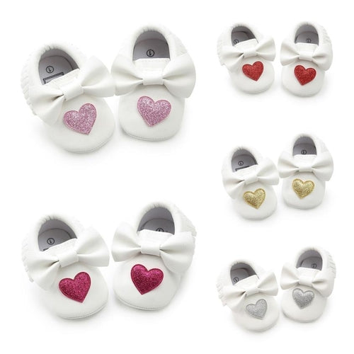Baby Shores Girls' Bow-Accent First-Walker Shoes