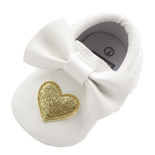 Baby Shores Girls' Bow-Accent First-Walker Shoes