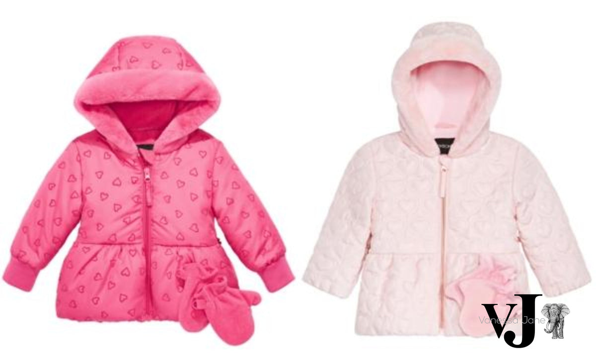 S. Rothschild & Co. Baby Quilted-Heart Jacket & Mittens