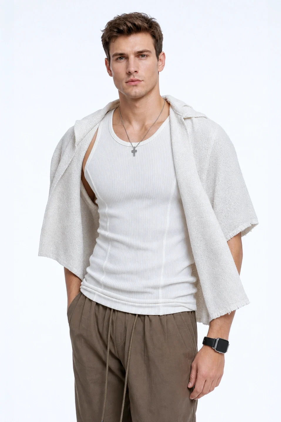 Men's Ribbed Slim-Fit Muscle Tank Top