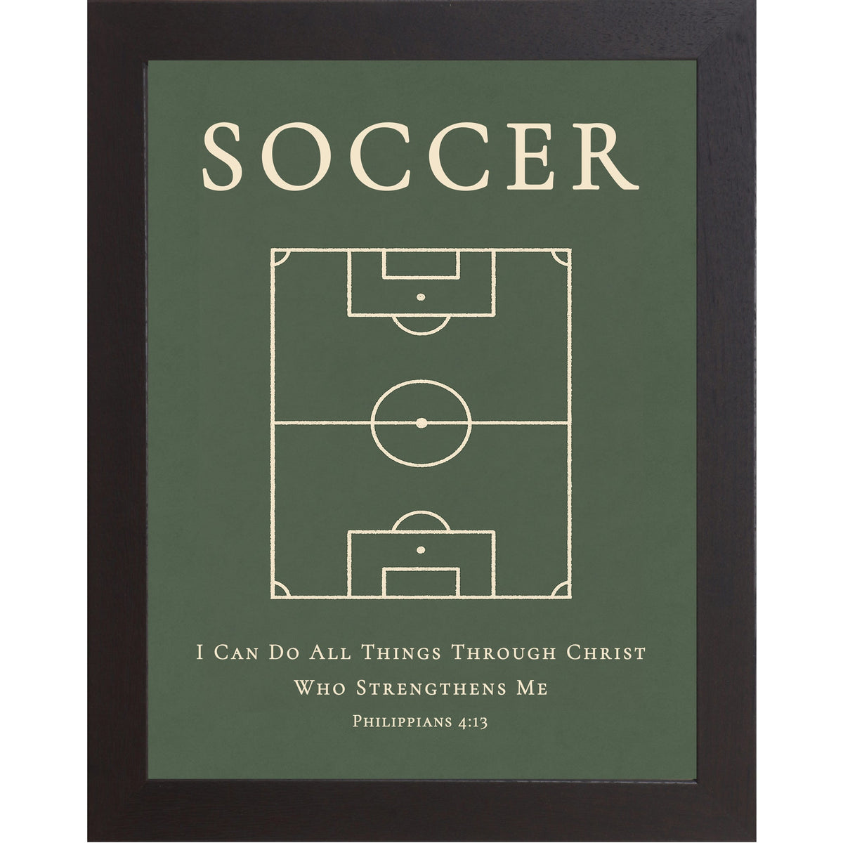 Philippians 4:13 Soccer Inspirational Wall Art