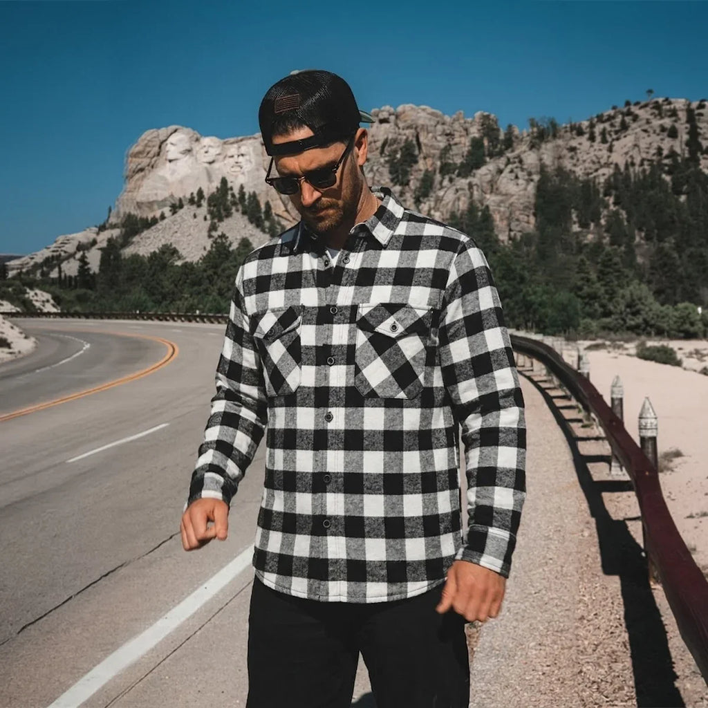 Grey Ghost Men's Plaid Flannel Shirt