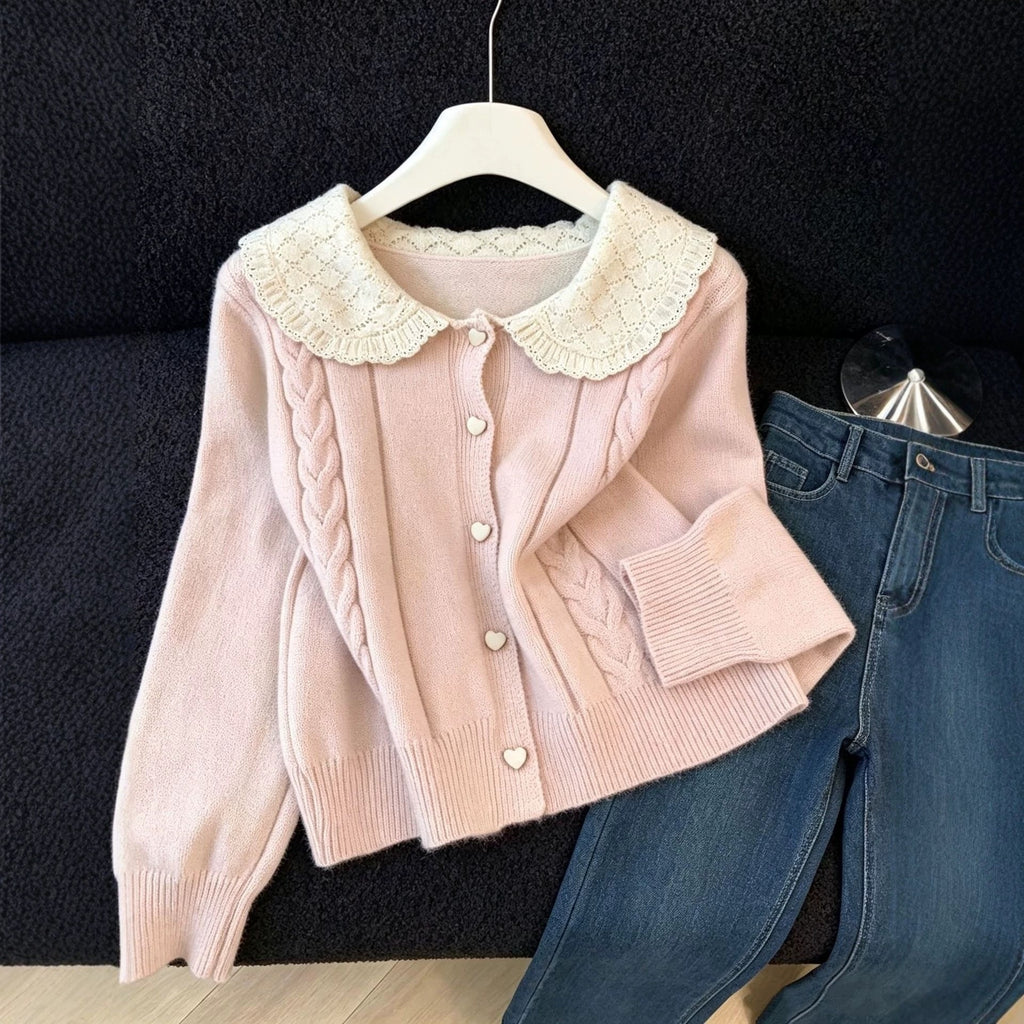 Women's 3D-Pattern Long-Sleeve Sweater