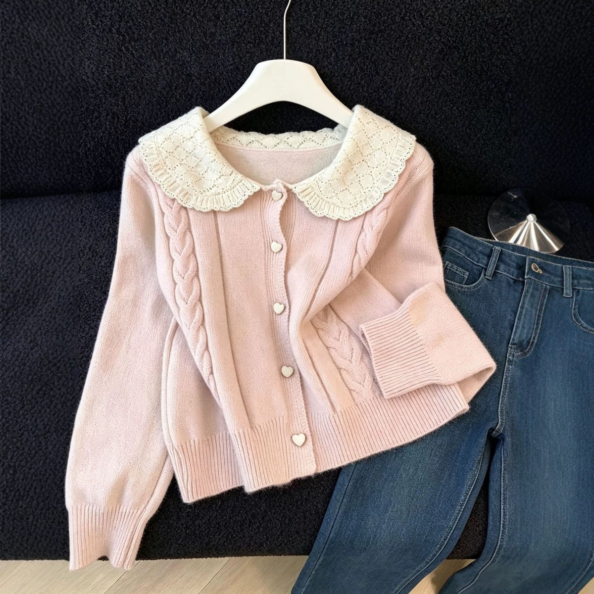 Women's 3D-Pattern Long-Sleeve Sweater
