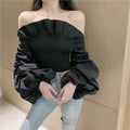 Ruched Off-Shoulder Cropped Top